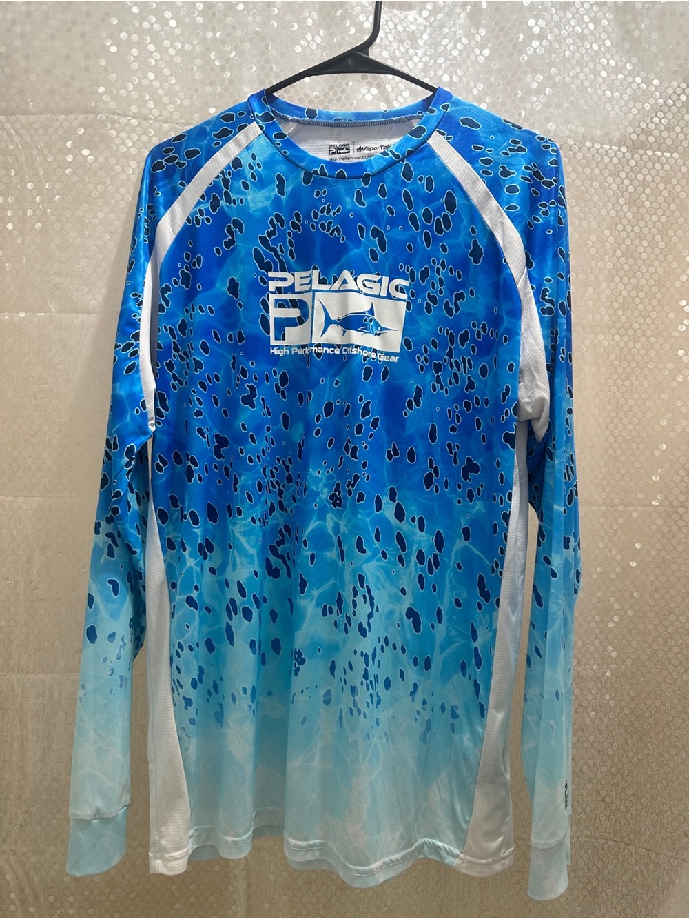 Pelagic Men's Blue & White Long Sleeve Rash Guard - Picture 5 of 5